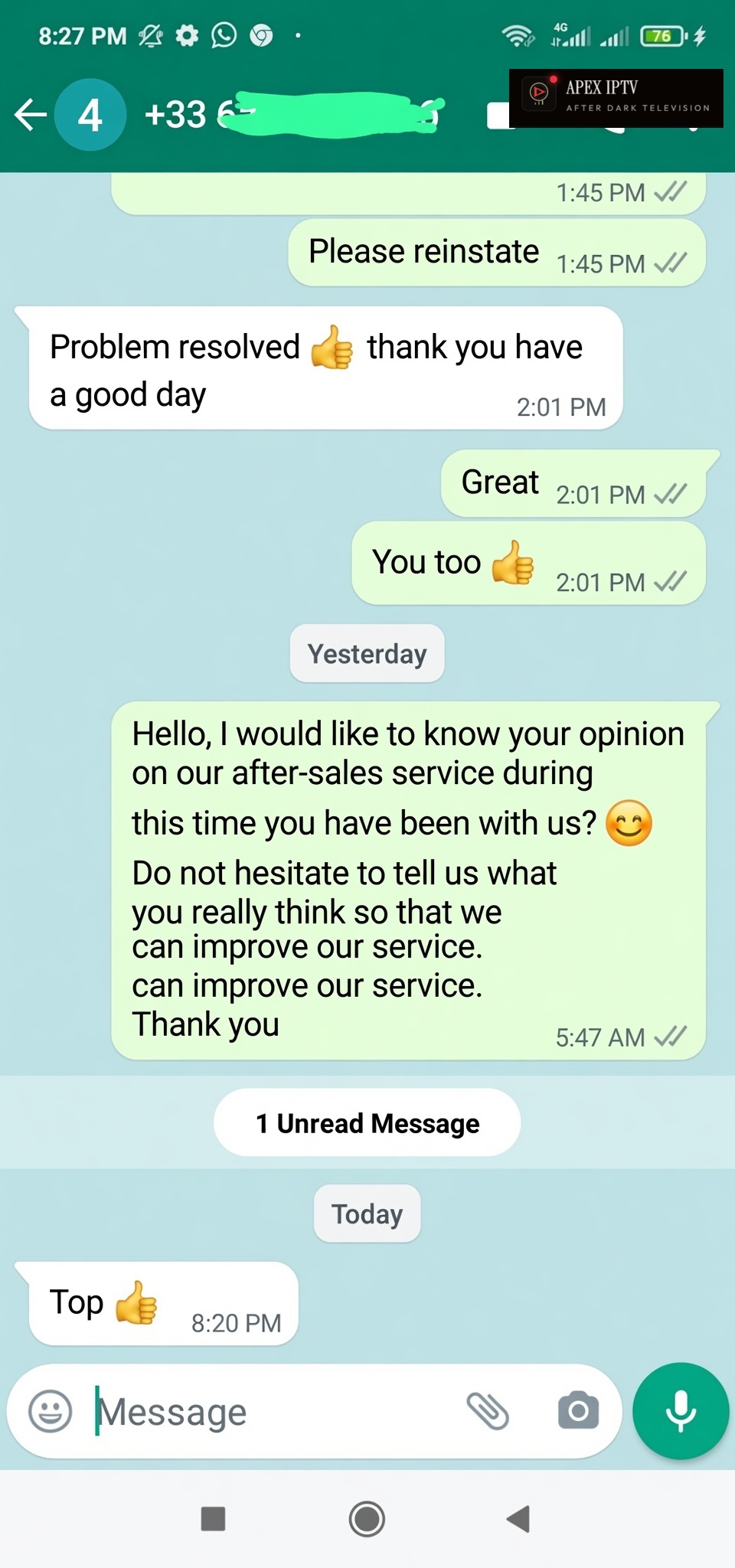 WhatsApp customer chat 5